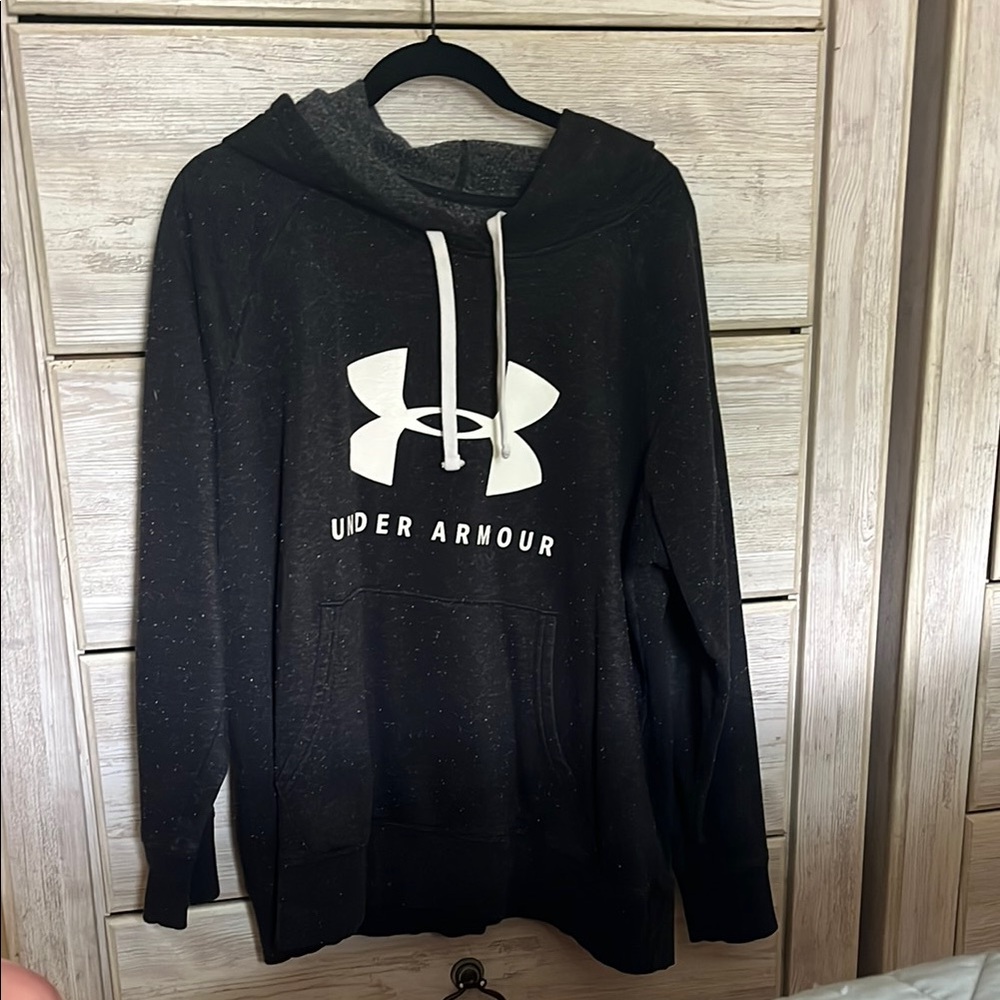 Under Armour Black Hoodie with White Emblem